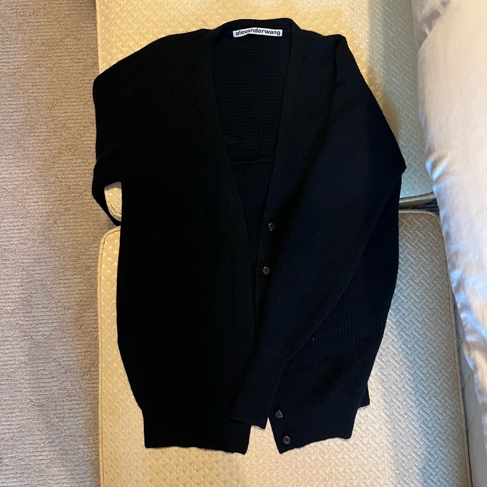 Alexander wang black knit cardigan